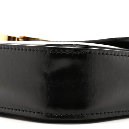 Celine Shiny Calfskin Triomphe Chain Shoulder Bag Black 12 of 13