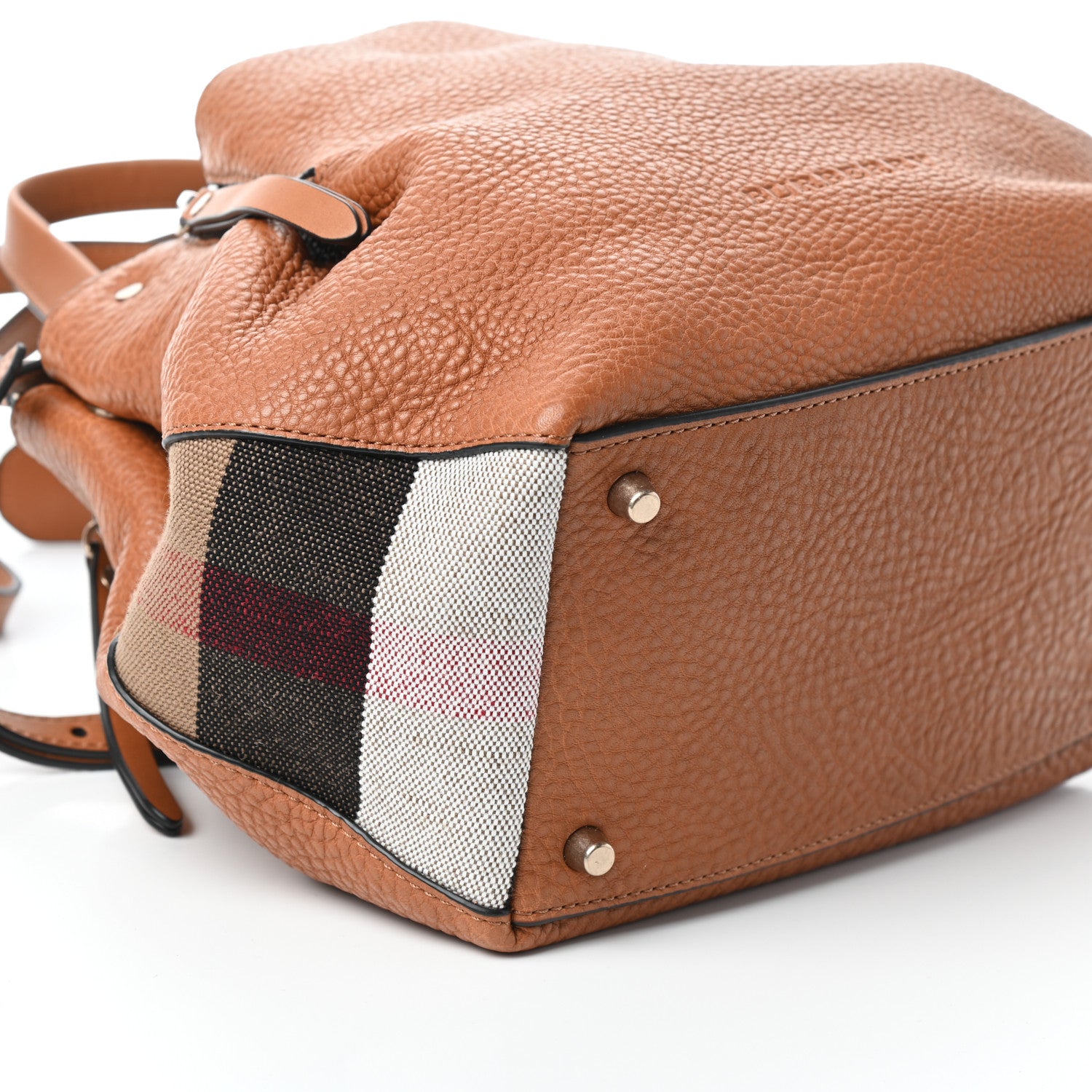 Burberry Grainy Calfskin House Check Small Maidstone Saddle Brown 8 of 9