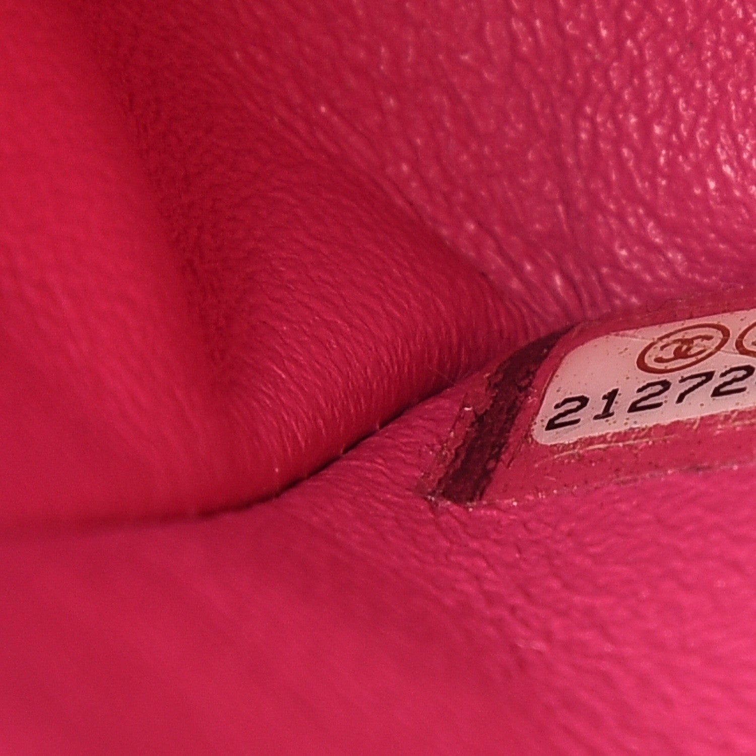 Chanel Lambskin Chevron Quilted Mini Rectangular Flap Fuchsia 7 of 9