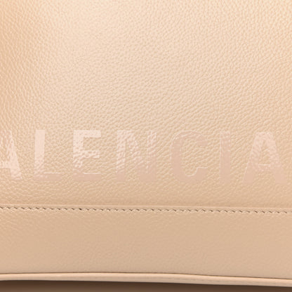 Balenciaga Grained Calfskin Logo S Ville Top Handle Bag Light Beige 9 of 11