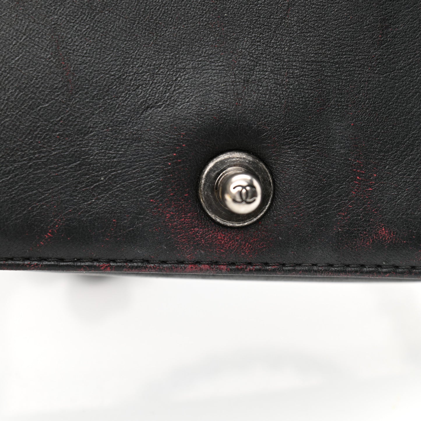 Lambskin Quilted Small Boy Flap Black