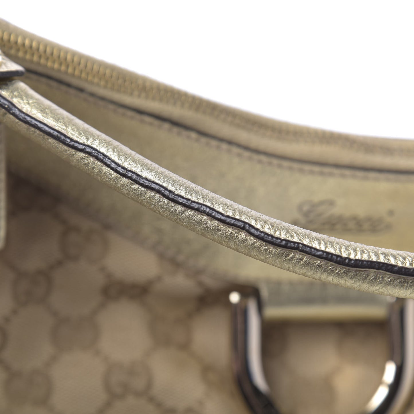 Monogram Large D Gold Hobo Gold