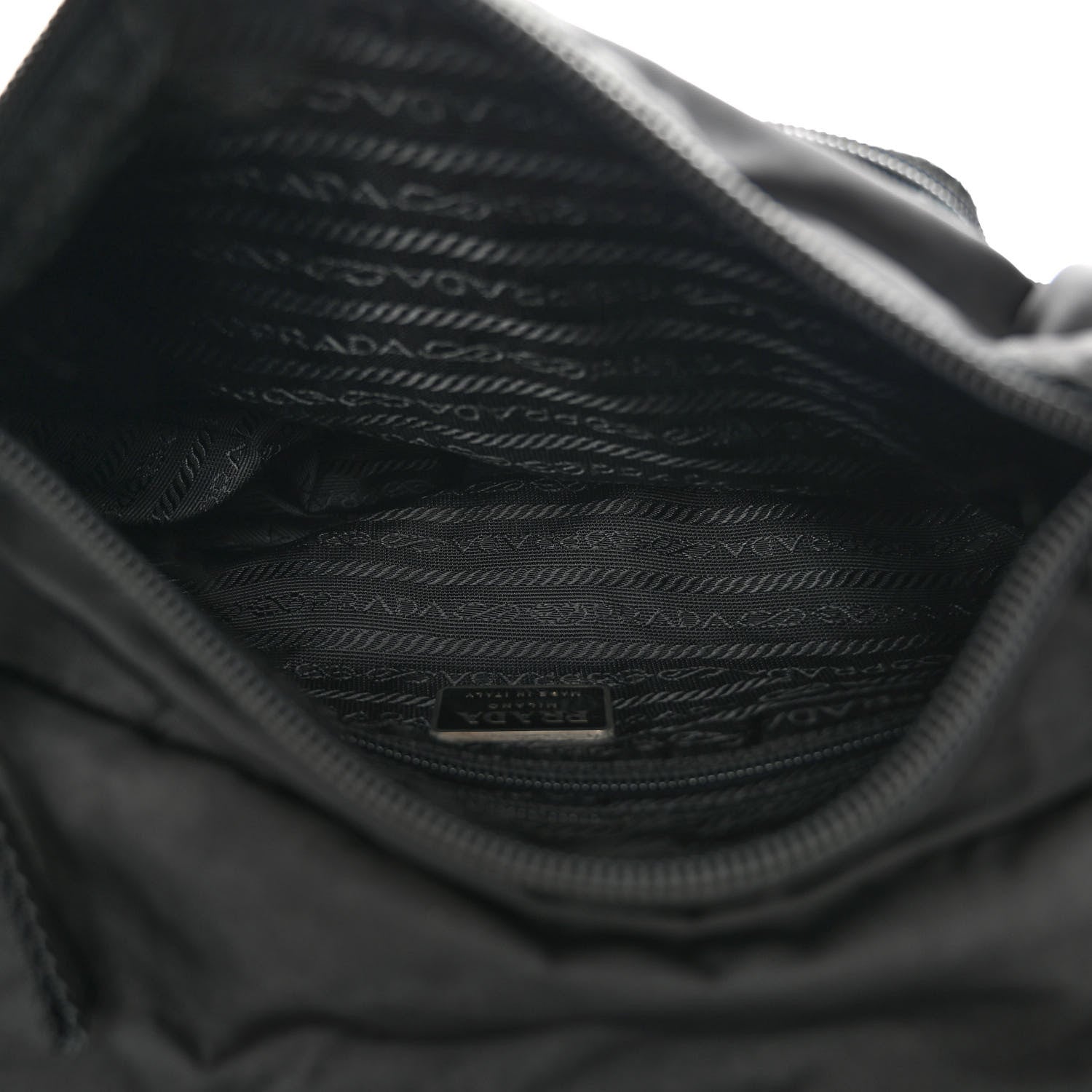 Prada Tessuto Nylon Saffiano Small Vela Messenger Black 5 of 12