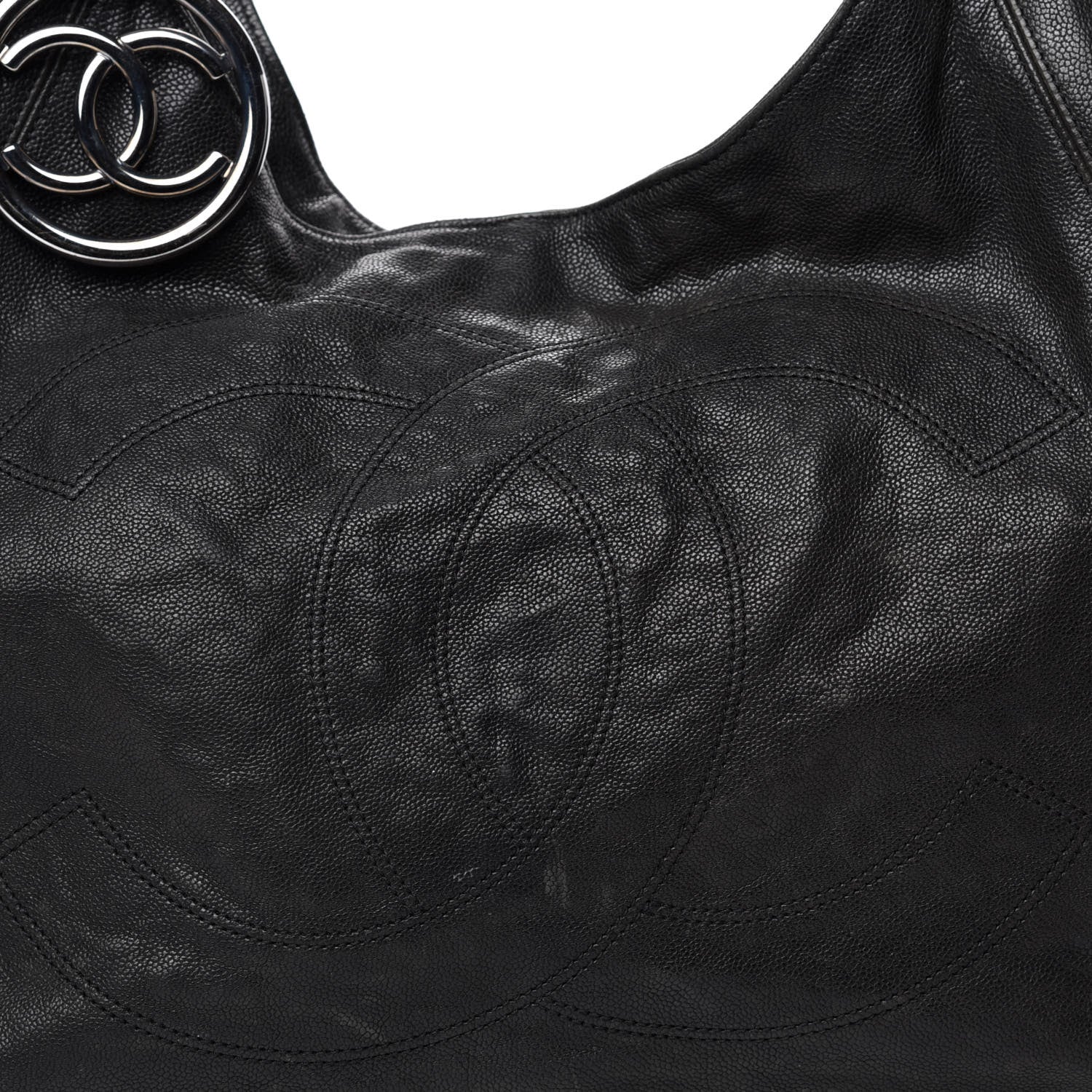 Chanel Distressed Caviar XL Coco Cabas Black 11 of 11