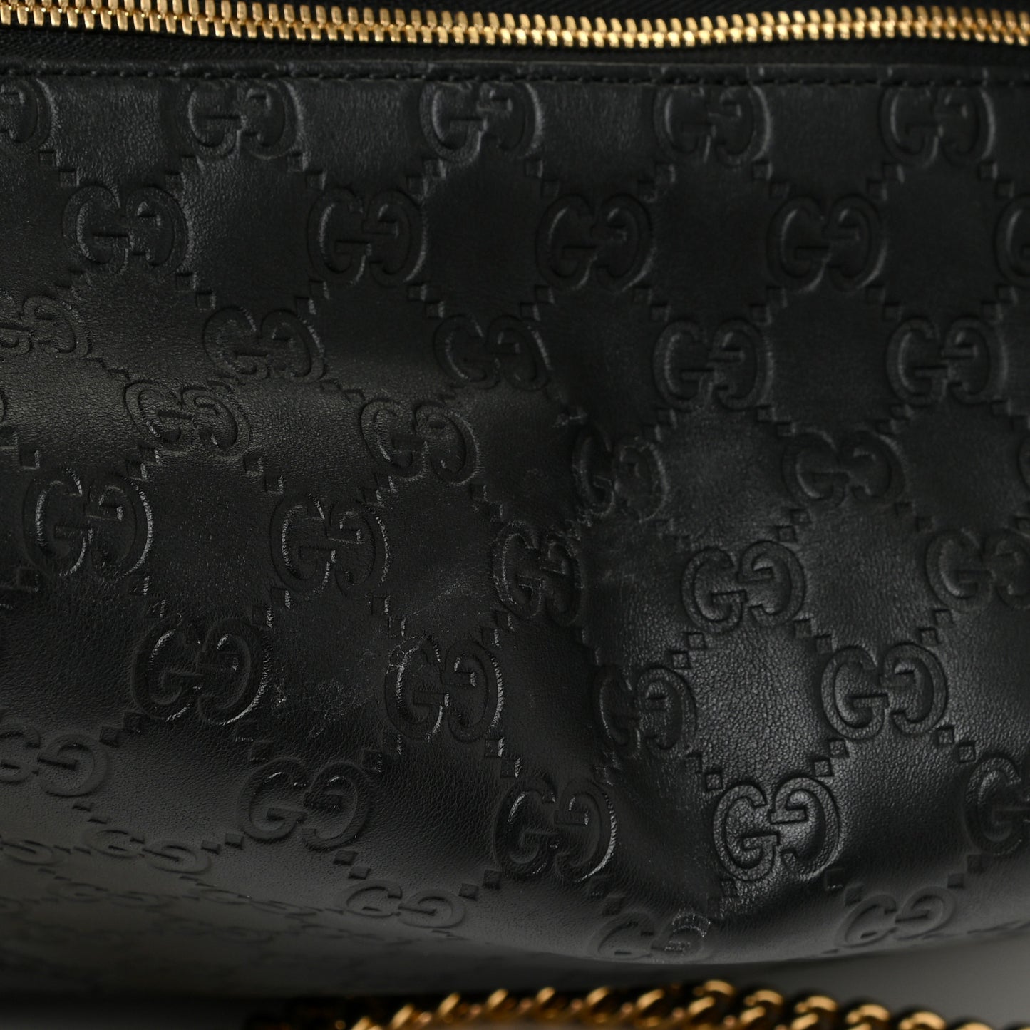 Guccissima Signature Large Linea A Hobo Black