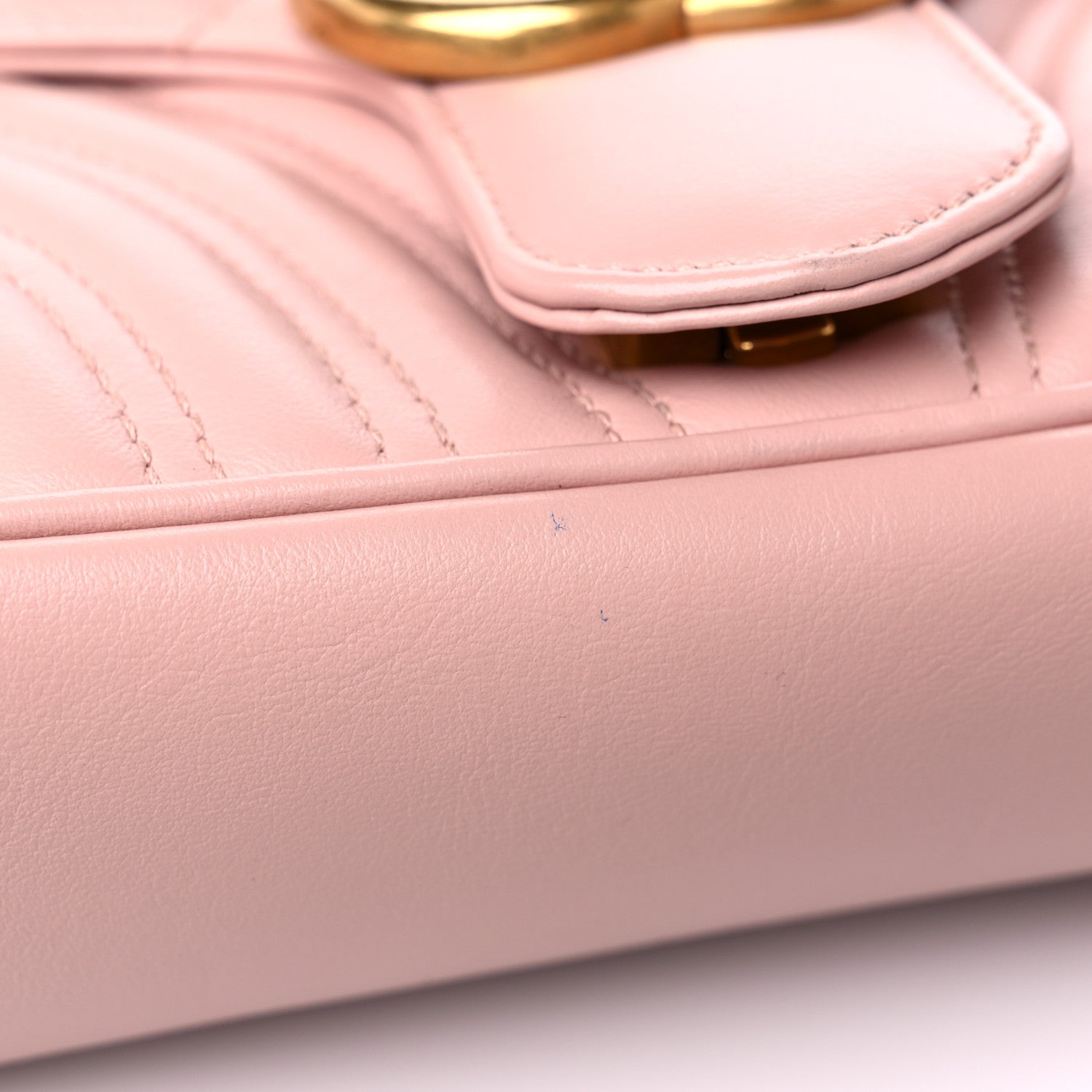 Gucci Calfskin Matelasse Small GG Marmont Shoulder Bag Perfect Pink 12 of 13