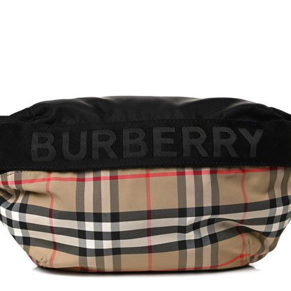Burberry Nylon Vintage Check Sonny Bum Bag Archive Beige Black 7 of 11