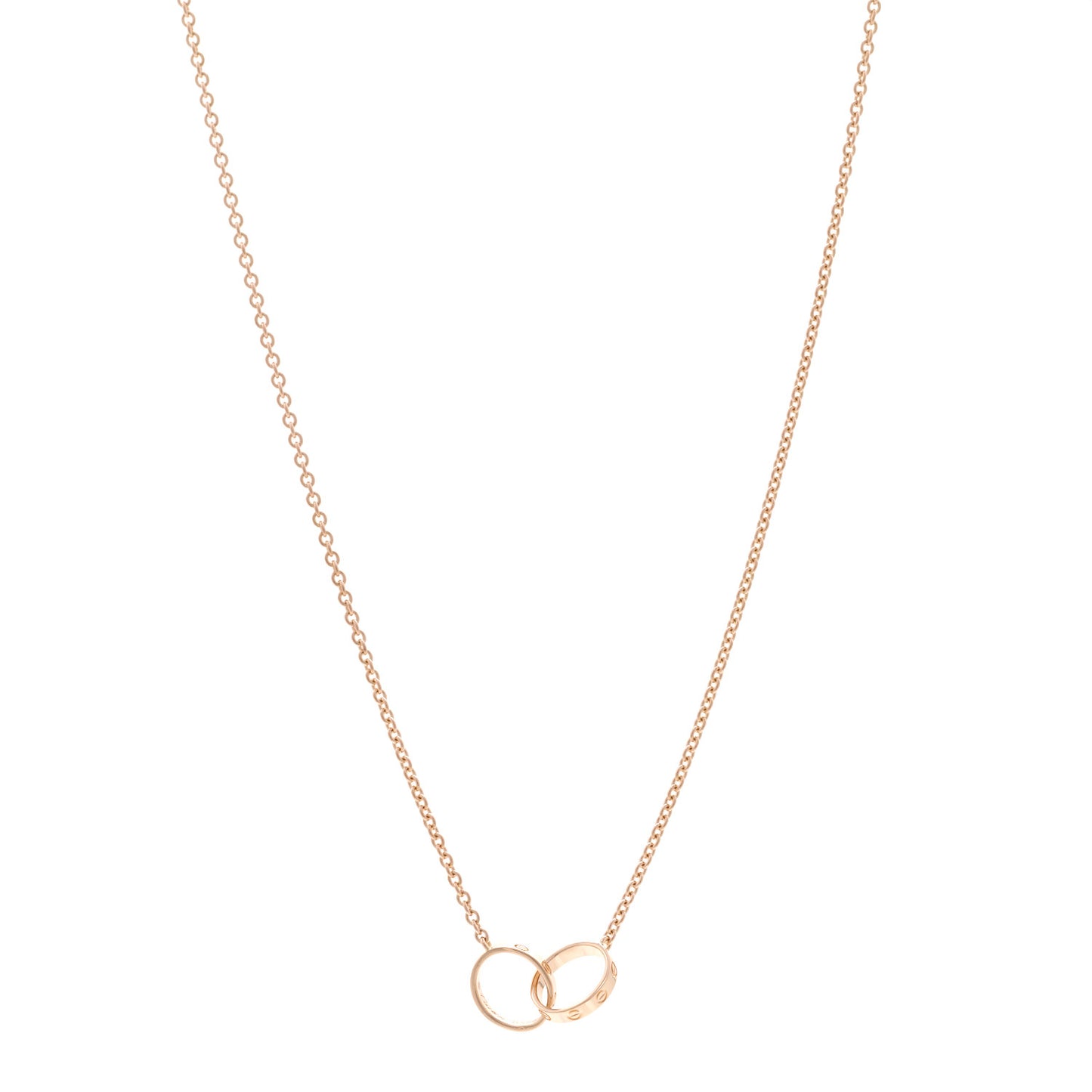 18K Pink Gold Interlocking LOVE Necklace