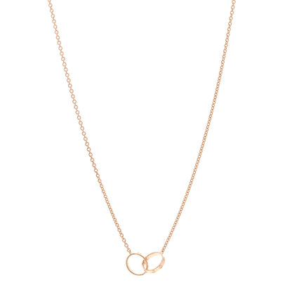 Cartier 18K Pink Gold Interlocking LOVE Necklace 1 of 5