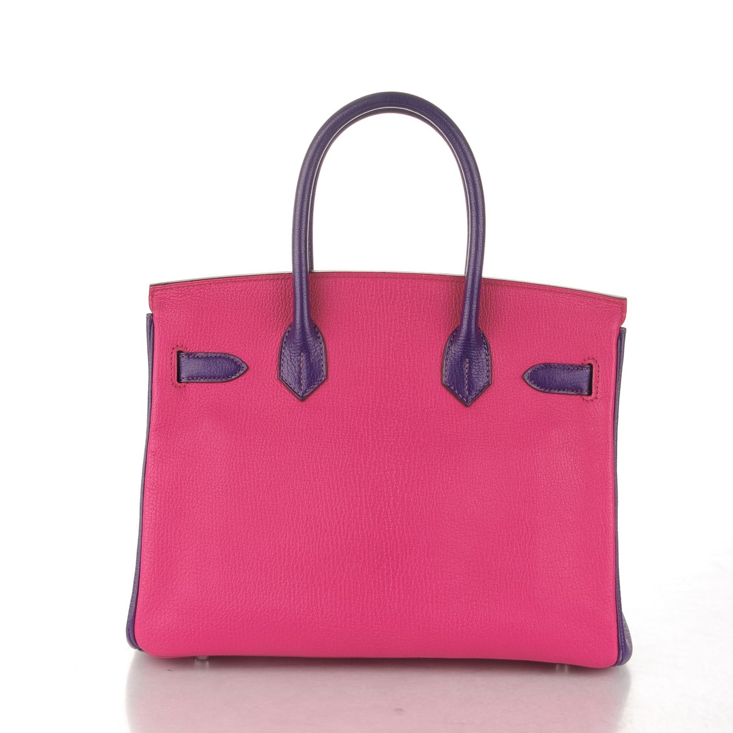 Chevre Bi-Color Horseshoe Birkin 30 Rose Shocking Iris
