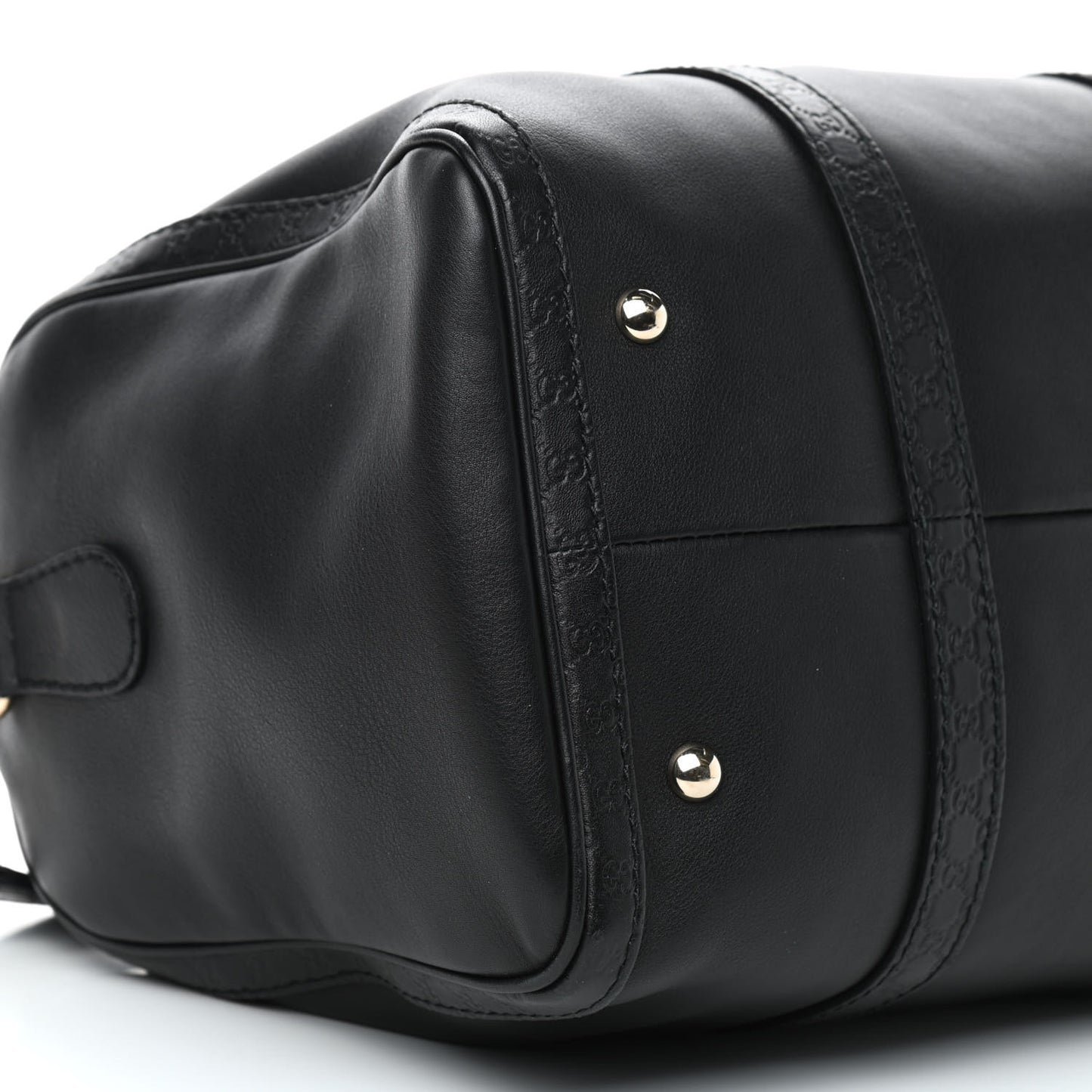 Calfskin Microguccissima Trim Medium Boston Black