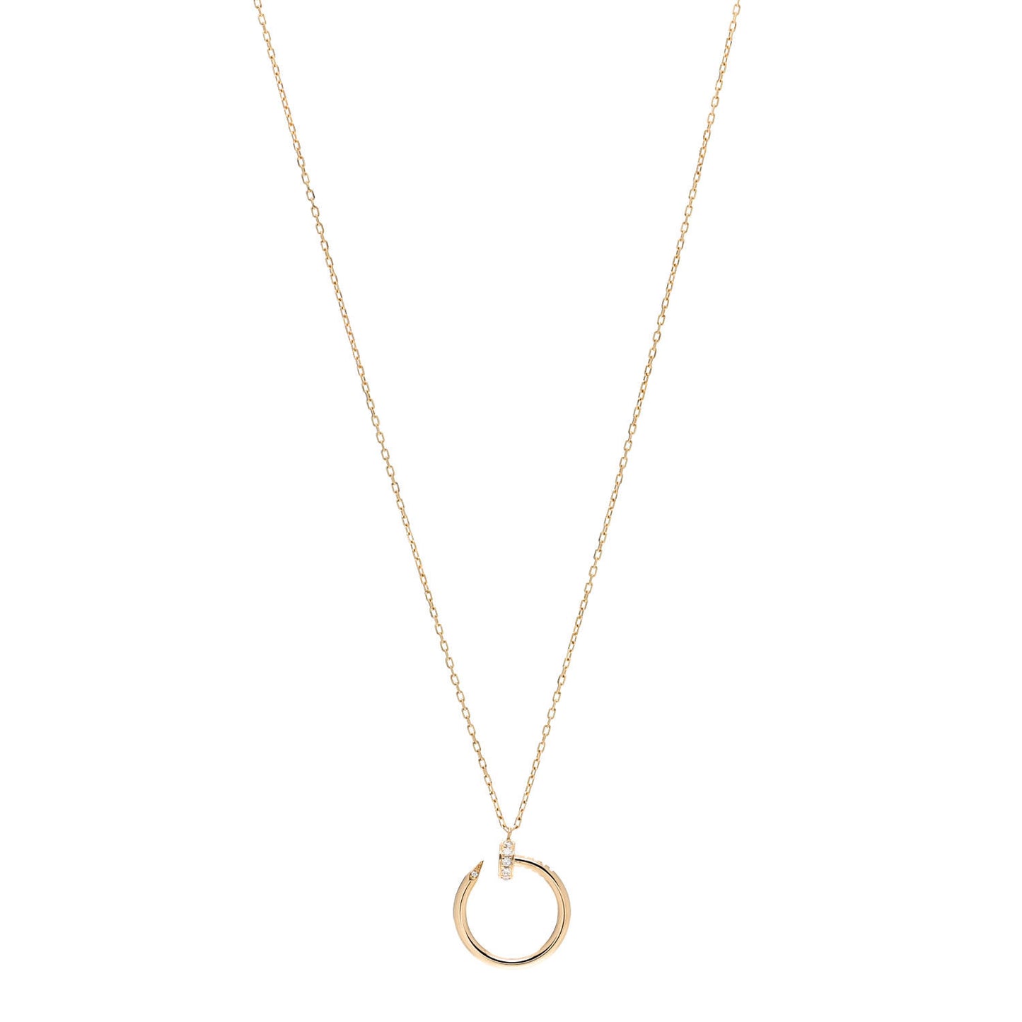 18K Yellow Gold Diamond Juste Un Clou Pendant Necklace
