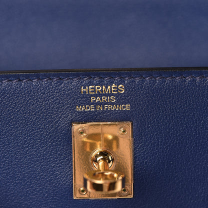 Hermes Swift Kelly Retourne 25 Bleu Saphir 20 of 39