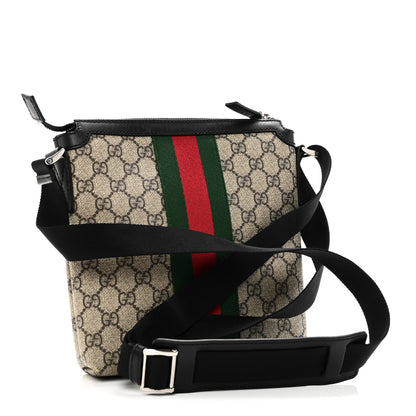 Gucci GG Supreme Monogram Web Messenger Bag Black 3 of 10