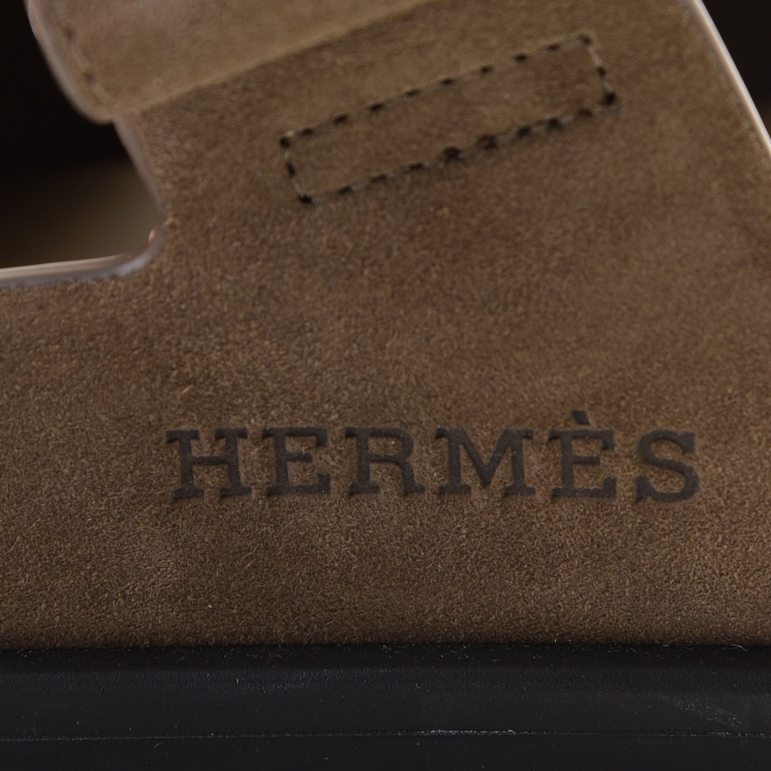 Hermes Suede Goatskin Mens Chypre Sandals 42.5 Vert Army 10 of 12