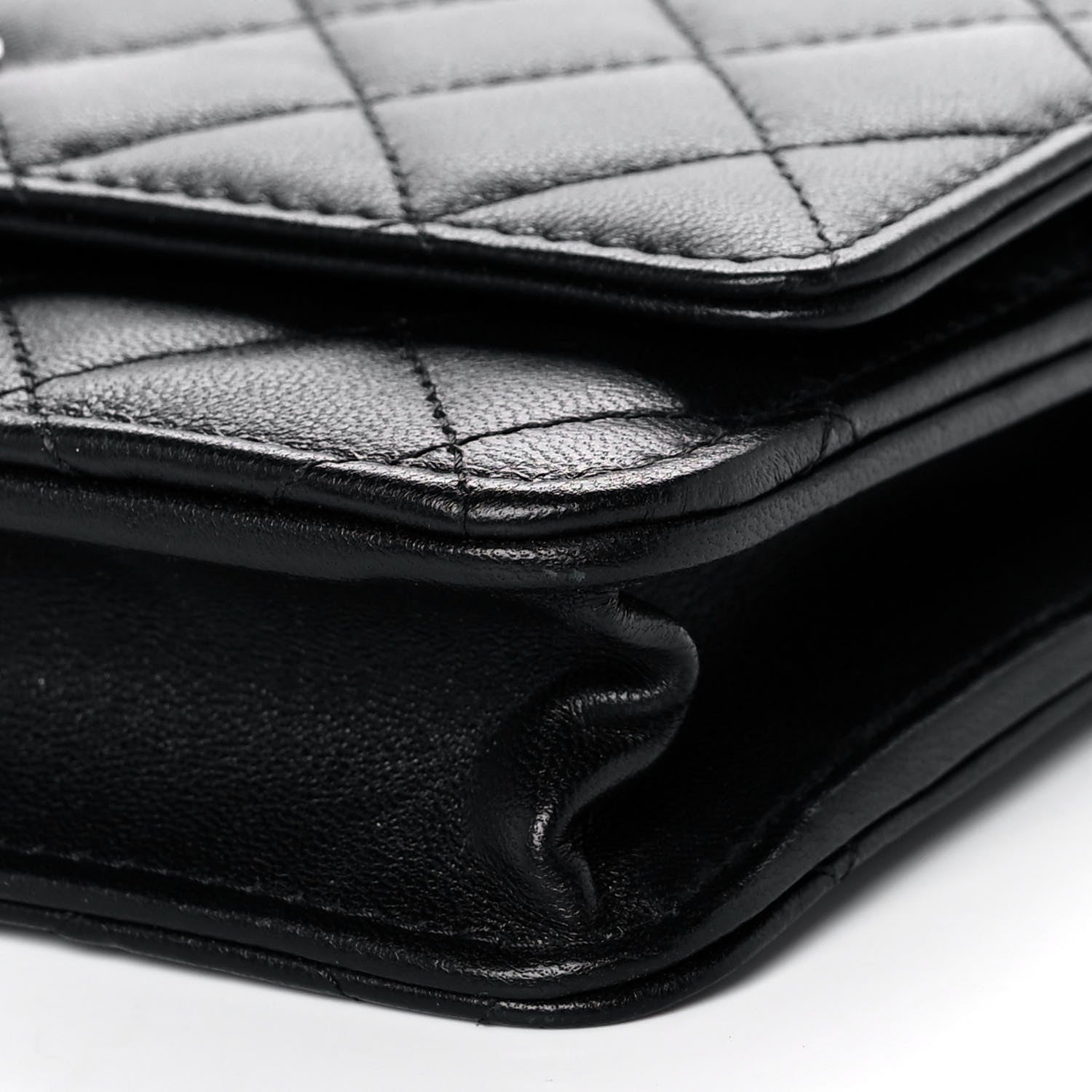 Chanel Lambskin Quilted Trendy CC Wallet On Chain WOC Black 10 of 11