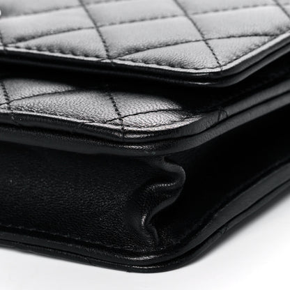 Chanel Lambskin Quilted Trendy CC Wallet On Chain WOC Black 10 of 11