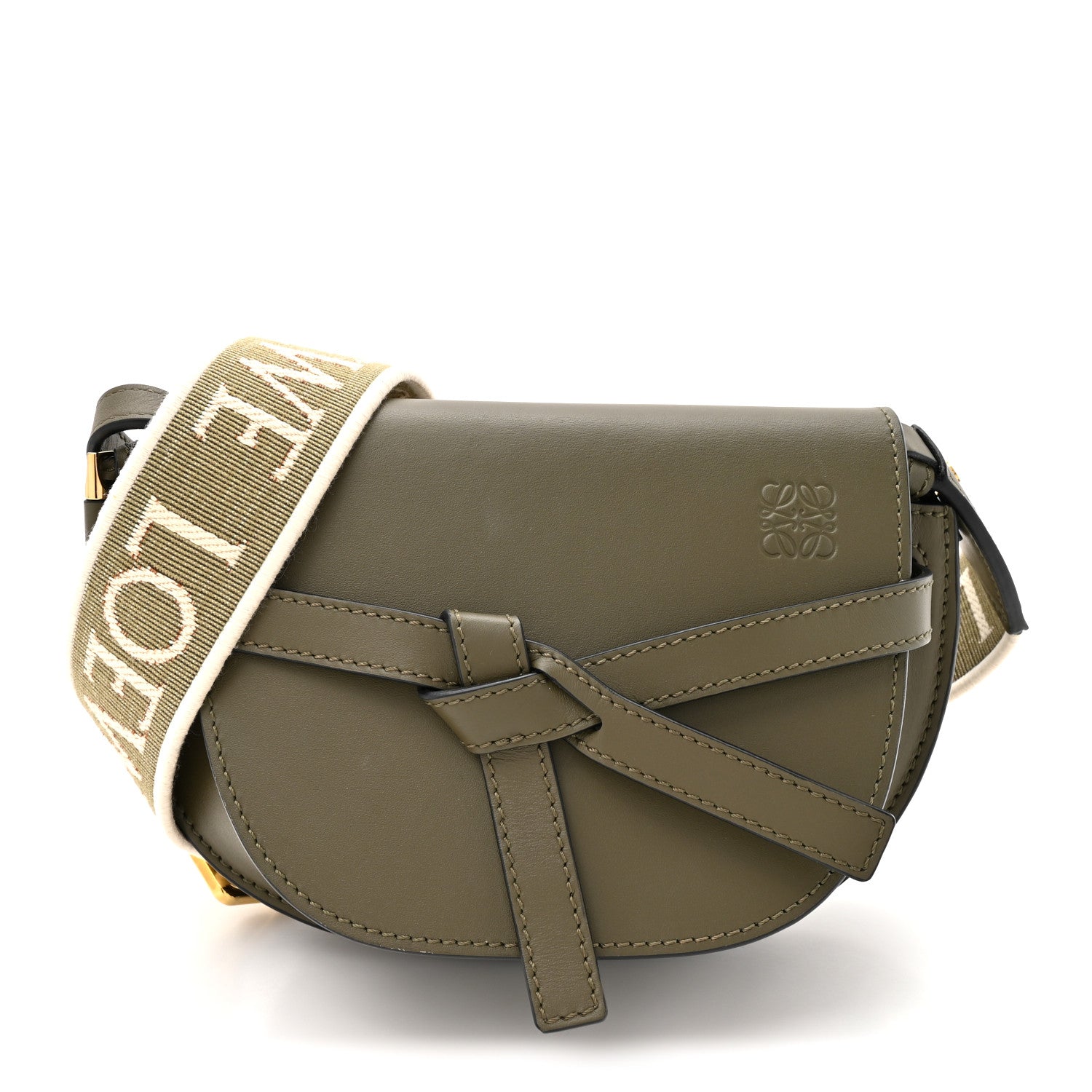 Loewe Calfskin Jacquard Mini Gate Dual Bag Autumn Green 1 of 11