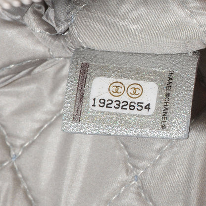 Chanel Lambskin Quilted Cosmetic Case Silver 7 of 7