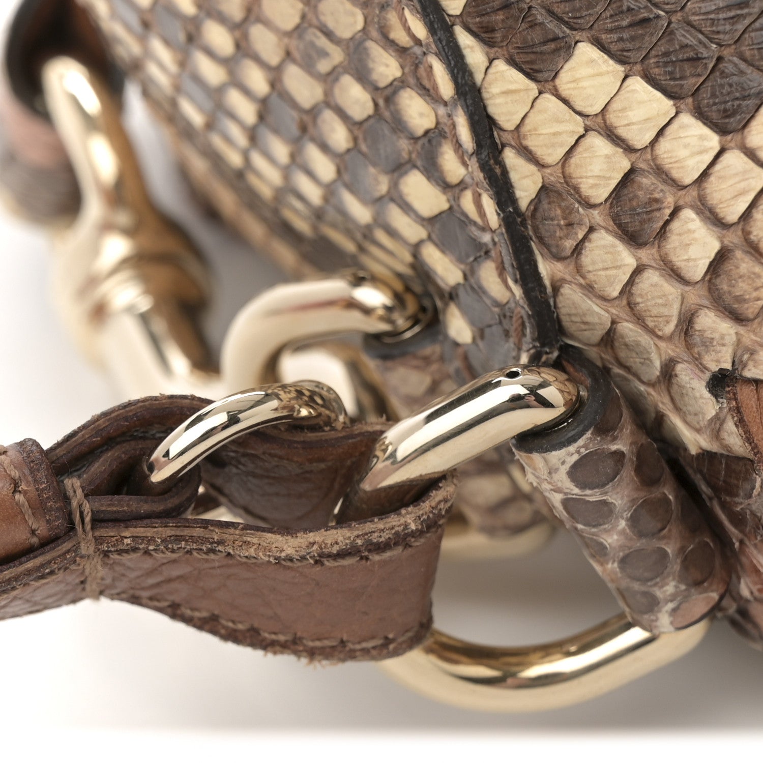 Gucci Snakeskin Large New Jackie Shoulder Bag Multicolor 1756204