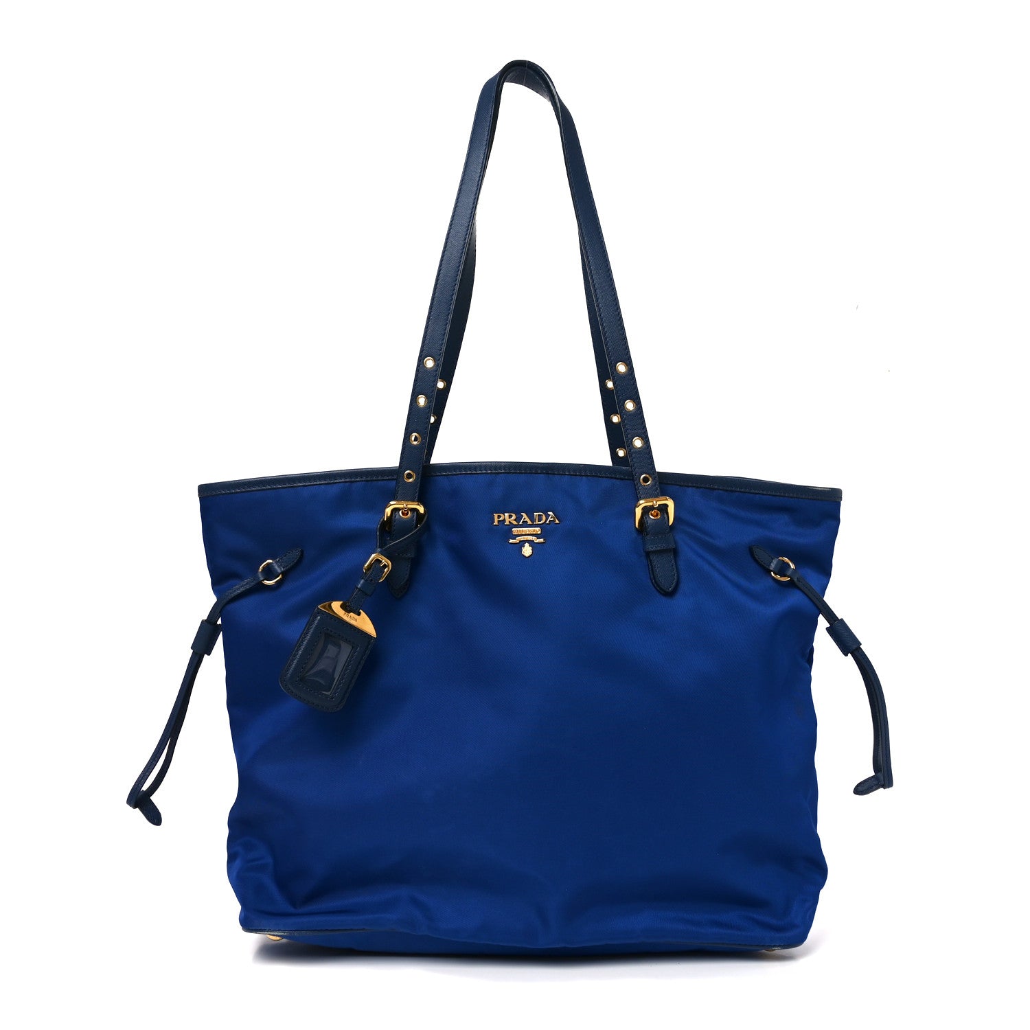 Prada Tessuto Nylon Saffiano Tote Baltico 1 of 9
