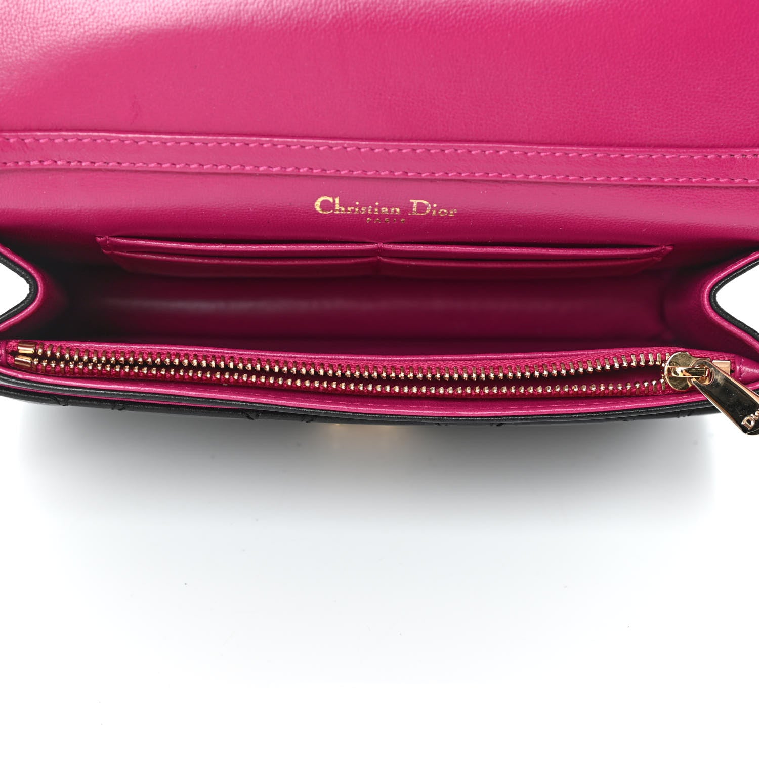 Christian Dior Lambskin Cannage Miss Dior Promenade Pouch Black 4 of 4