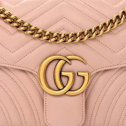 Gucci Calfskin Matelasse Small GG Marmont Shoulder Bag Perfect Pink 8 of 10