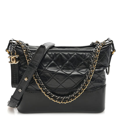Chanel Aged Calfskin Quilted New Medium Gabrielle Hobo Black 1 of 10
