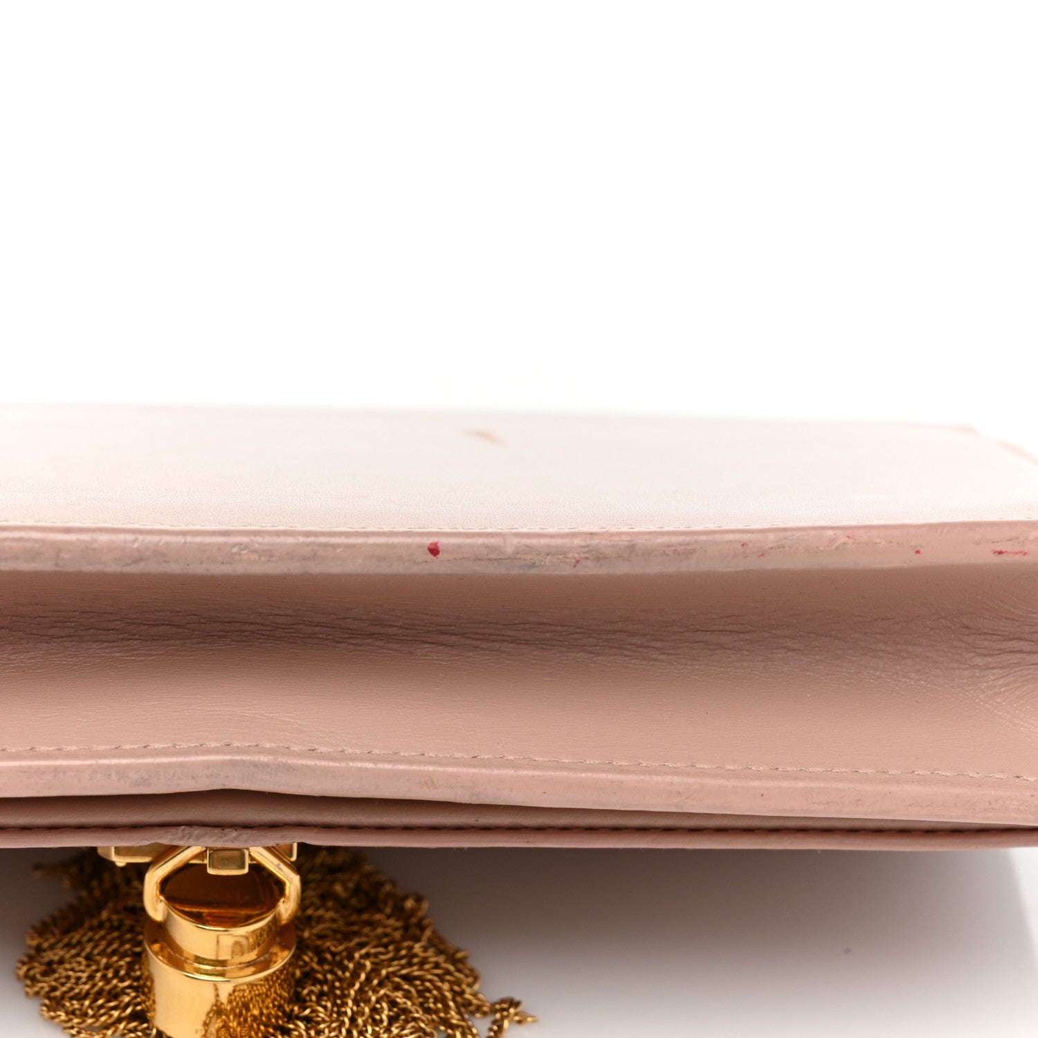 Saint Laurent Smooth Calfskin Classic Monogram Kate Tassel Chain Wallet Pale Pink 23 of 29