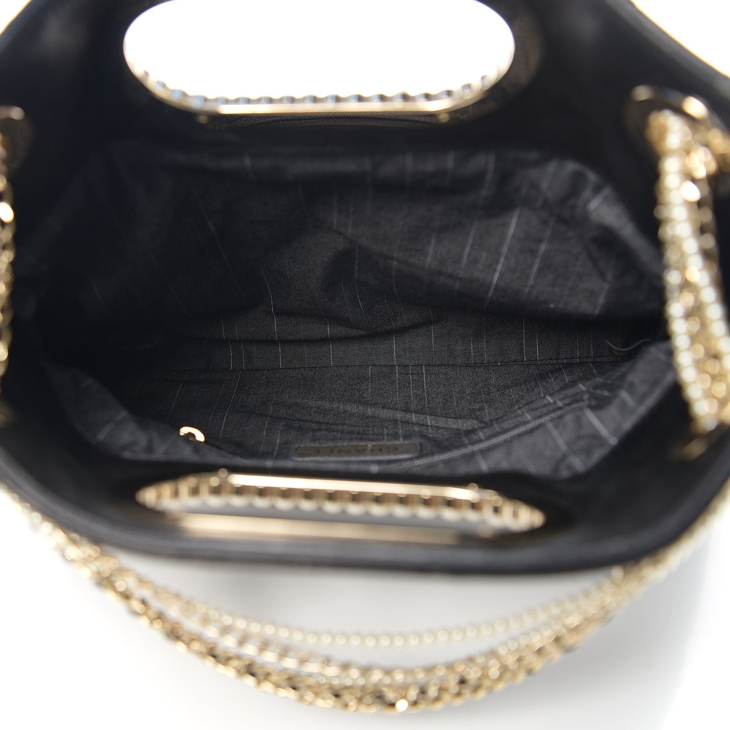 Lambskin Quilted Westminster Pearls Convertible Tote Black