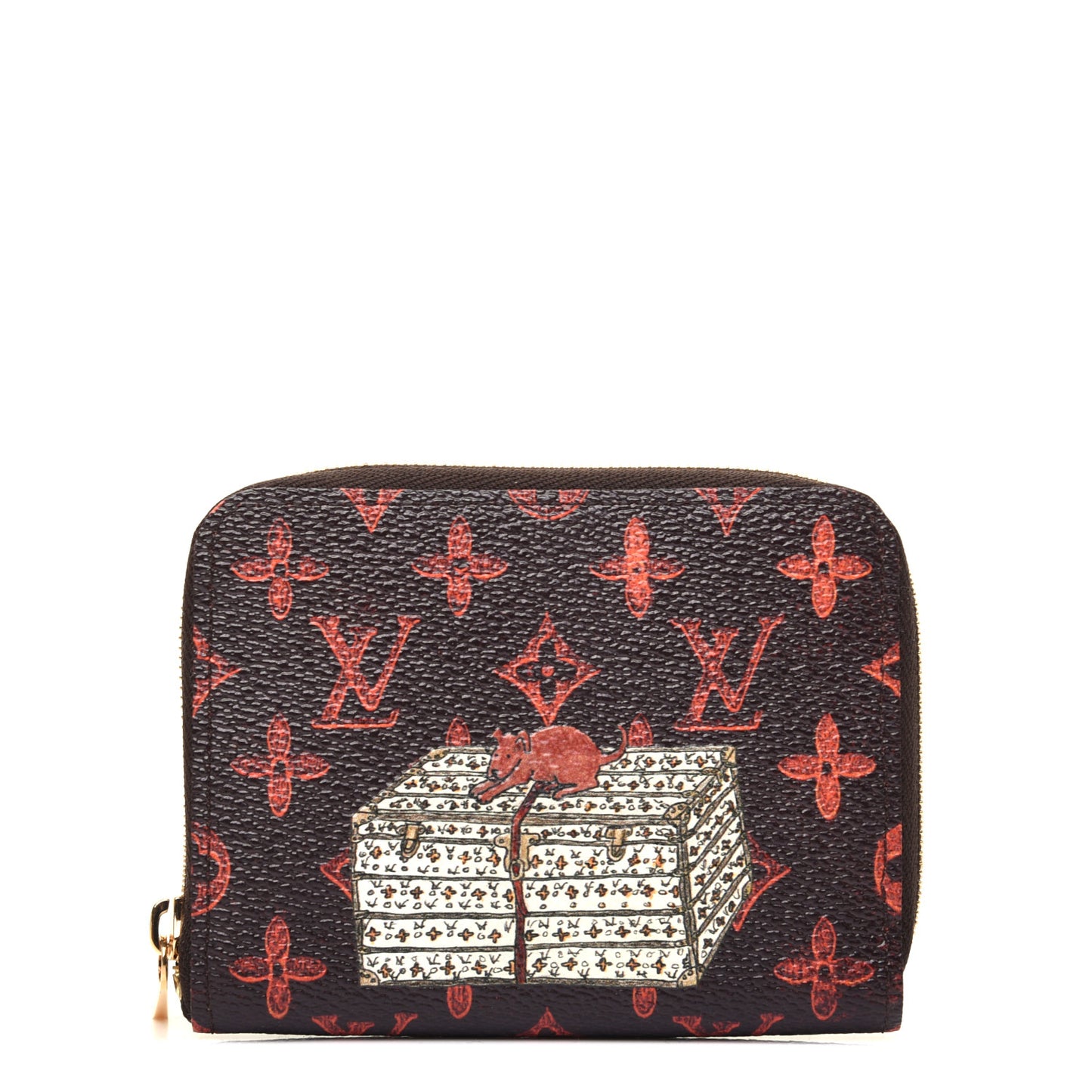 Catogram Zippy Coin Purse Marron