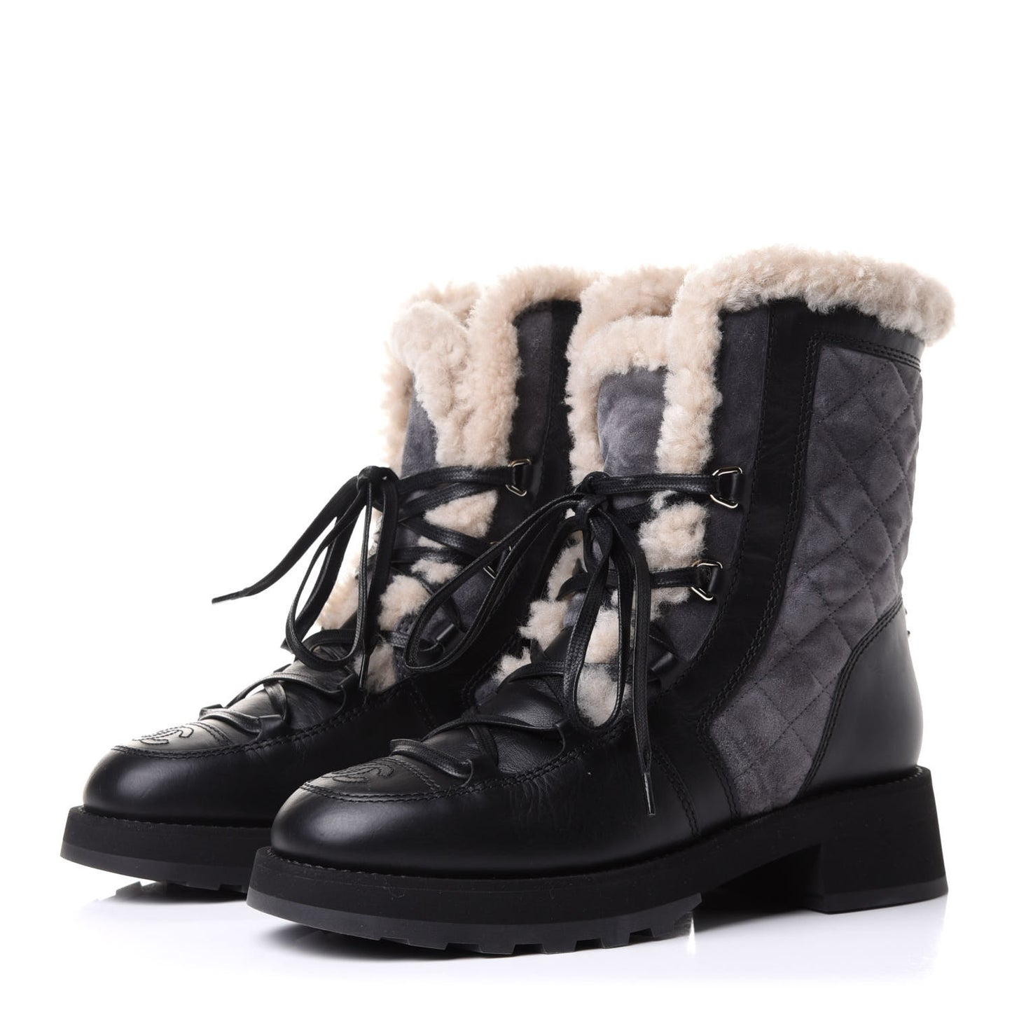 Calfskin Suede CC Snow Boots 37.5
