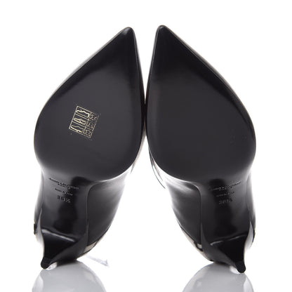 Saint Laurent Calfskin Pony Hair Zebra Print Booties 38.5 Black 5 of 7