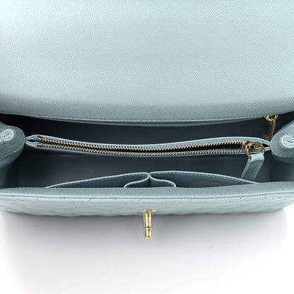 Chanel Caviar Quilted Small Coco Handle Flap Light Blue 5 of 13