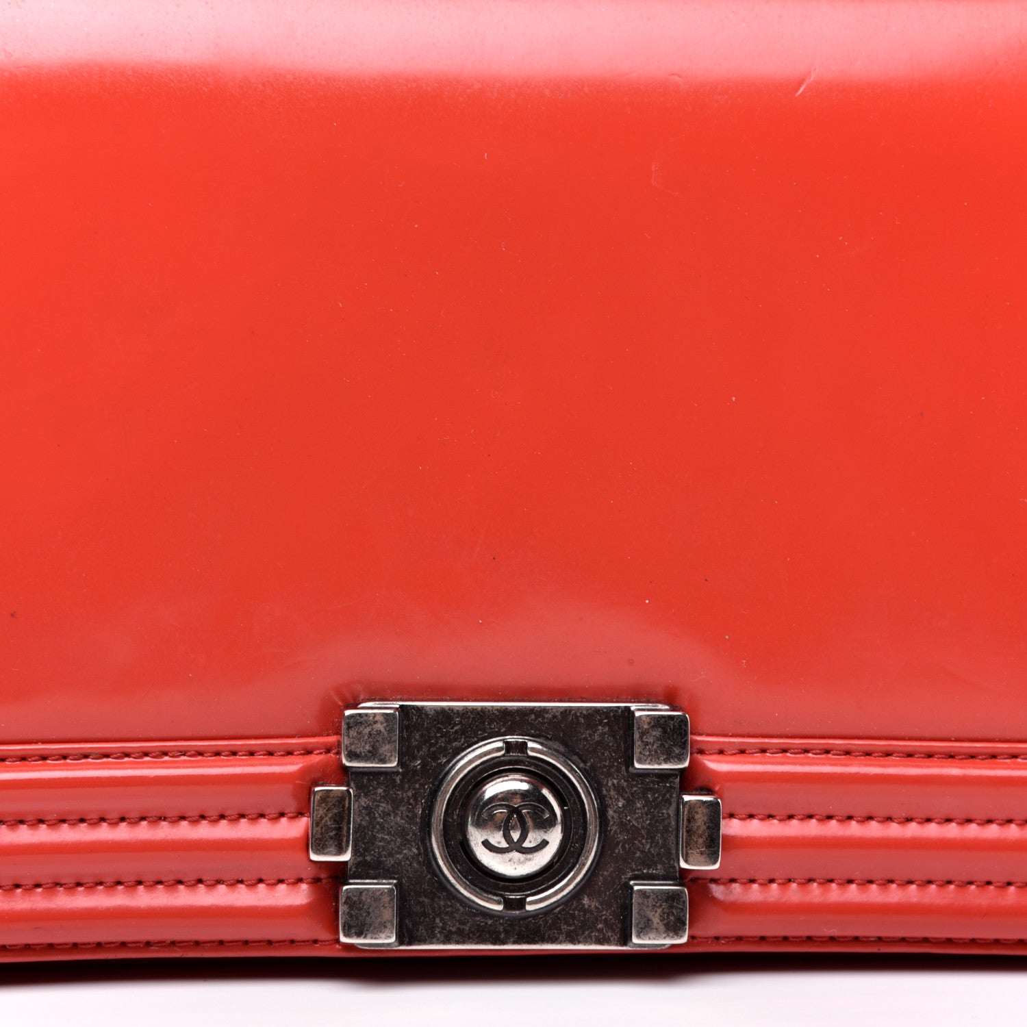 Chanel Glazed Calfskin Medium Boy Flap Red 10 of 11