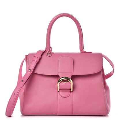 Delvaux Grained Calfskin MM Brillant Satchel Pink 1 of 17