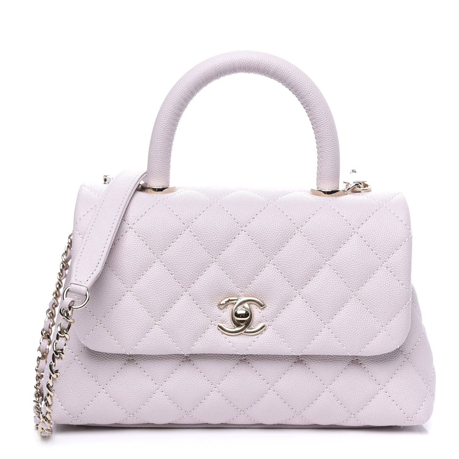 Chanel Caviar Quilted Mini Coco Handle Flap Lilas Lilac 1 of 10