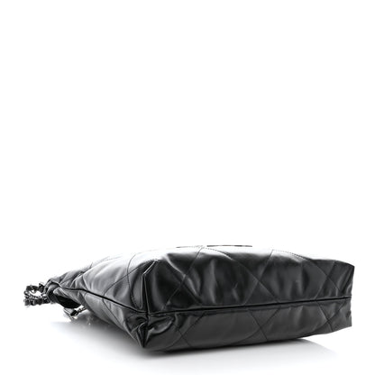 Chanel Shiny Calfskin Quilted Small Chanel 22 So Black 5 of 14