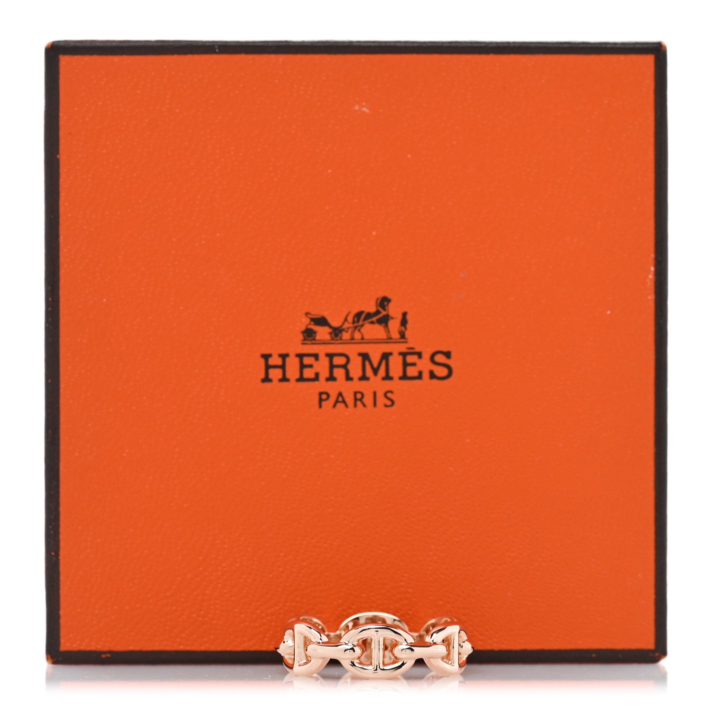 18K Rose Gold PM Chaine D'Ancre Enchainee Ring 52 6