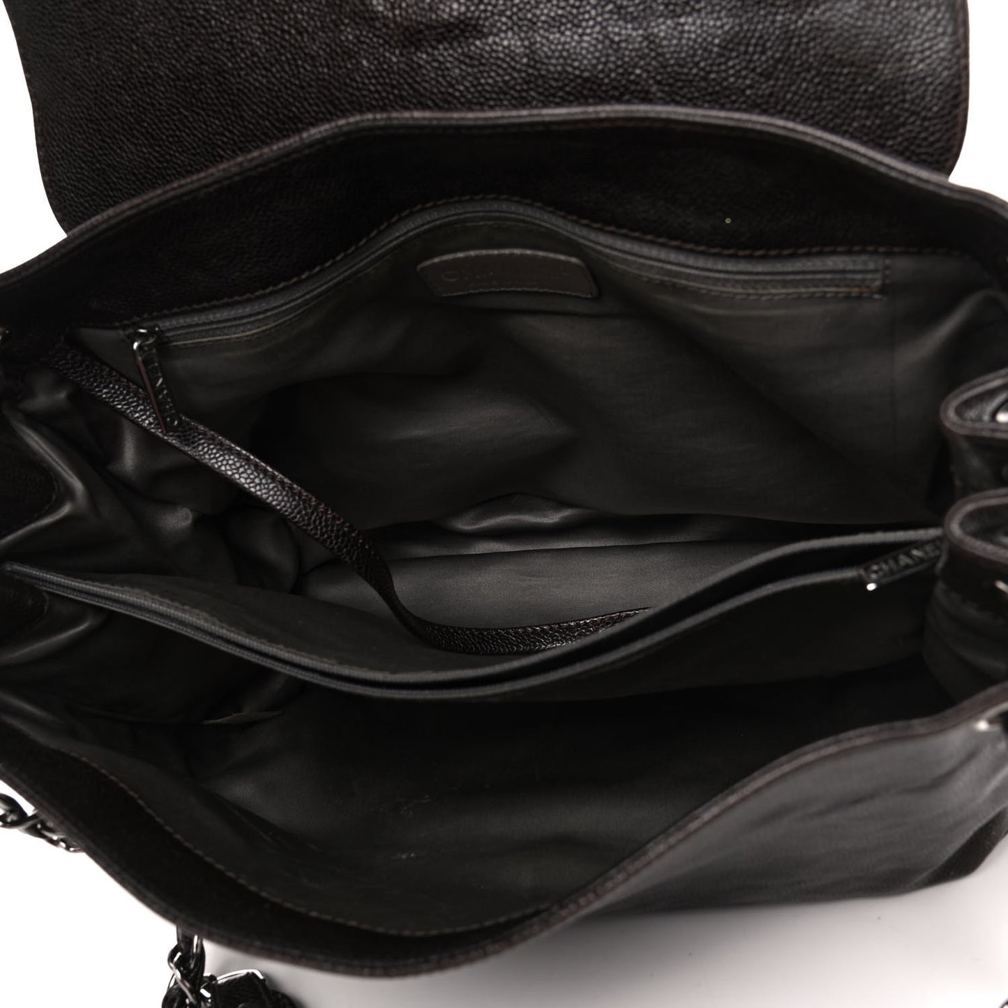 Glazed Caviar Pocket In The City Tote Brown