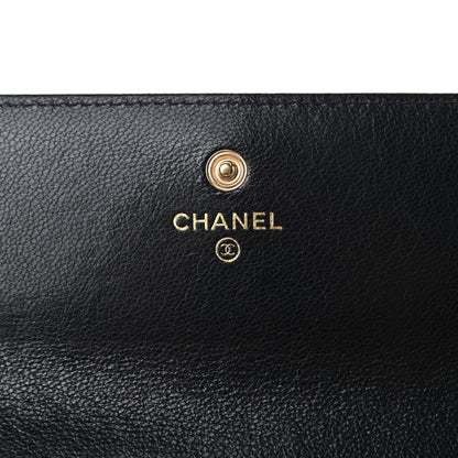 Chanel Lambskin Quilted Chanel 19 Flap Wallet Black 6 of 8