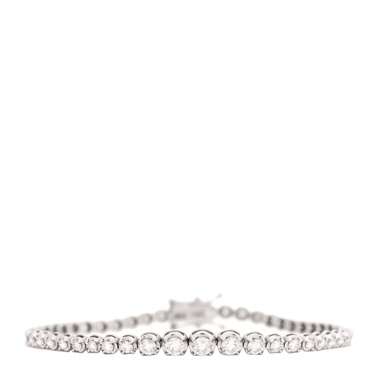 Jennifer Meyer 18K White Gold Diamond Graduated Tennis Bracelet 1 of 5