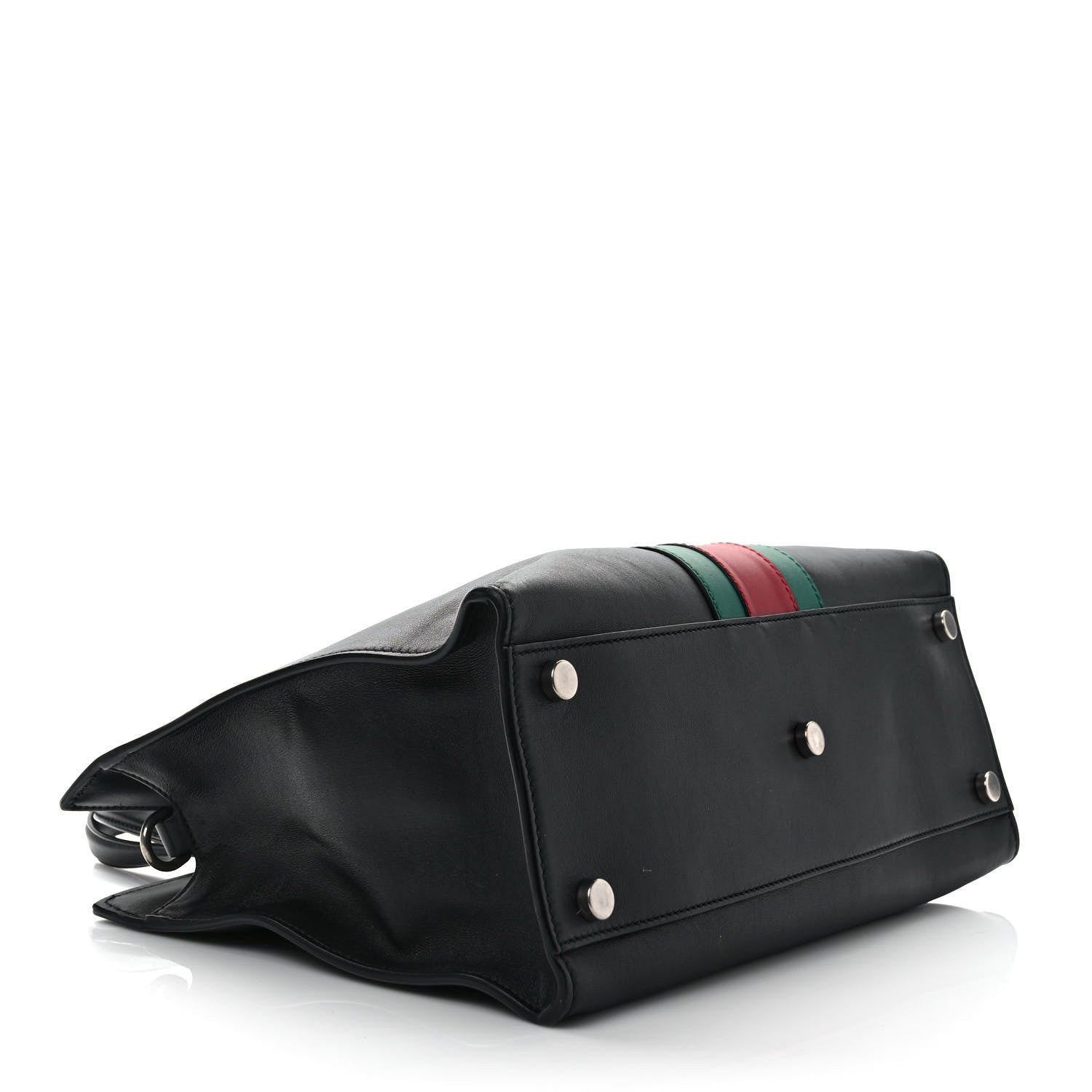 Gucci Calfskin Web Medium Dionysus Tote Bag Black 4 of 9