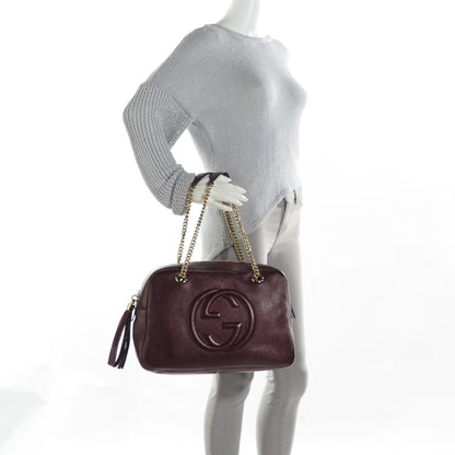 Gucci Metallic Cellarius Calfskin Medium Soho Bowler Classic Burgundy 2 of 7