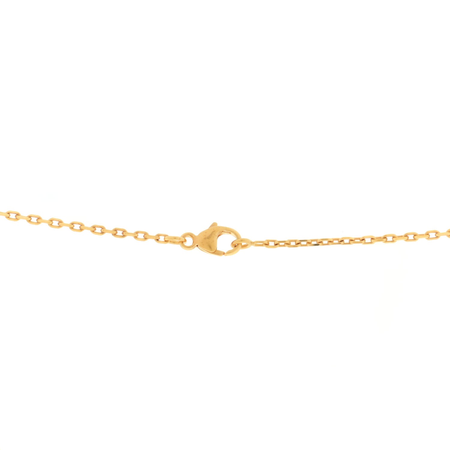 Hermes Lacquered Gold Pop H Pendant Necklace White 5 of 7