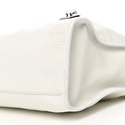Balenciaga Chevre Silver Metallic Edge Hardware City White 9 of 10