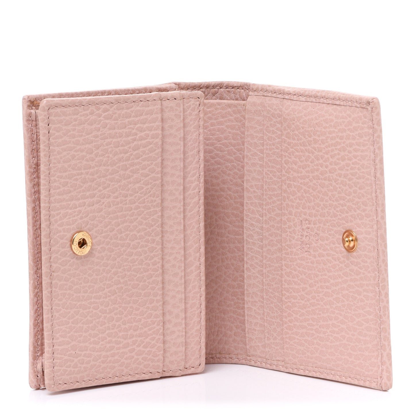 Dollar Calfskin GG Marmont Card Case Perfect Pink