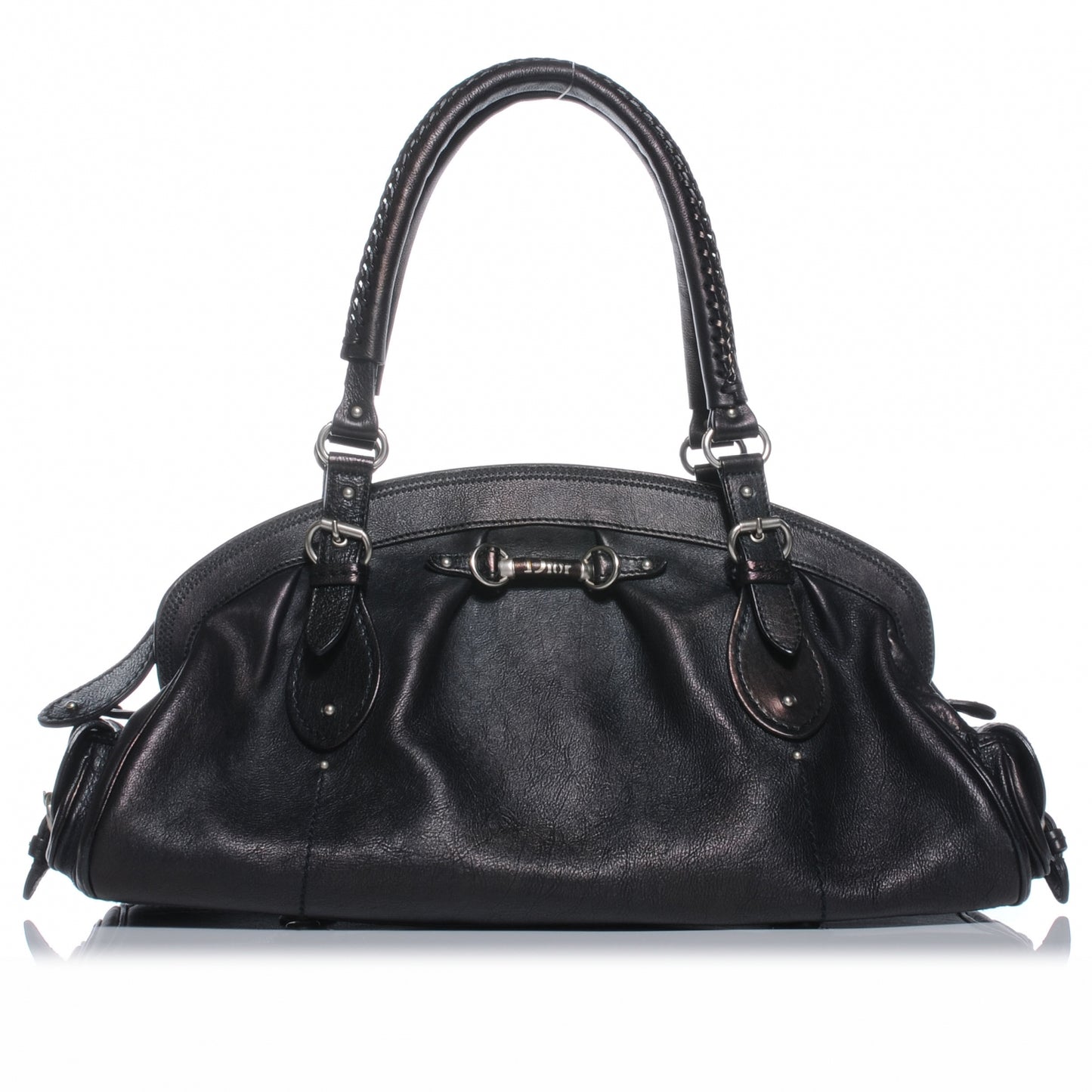 Leather My Dior Satchel Black