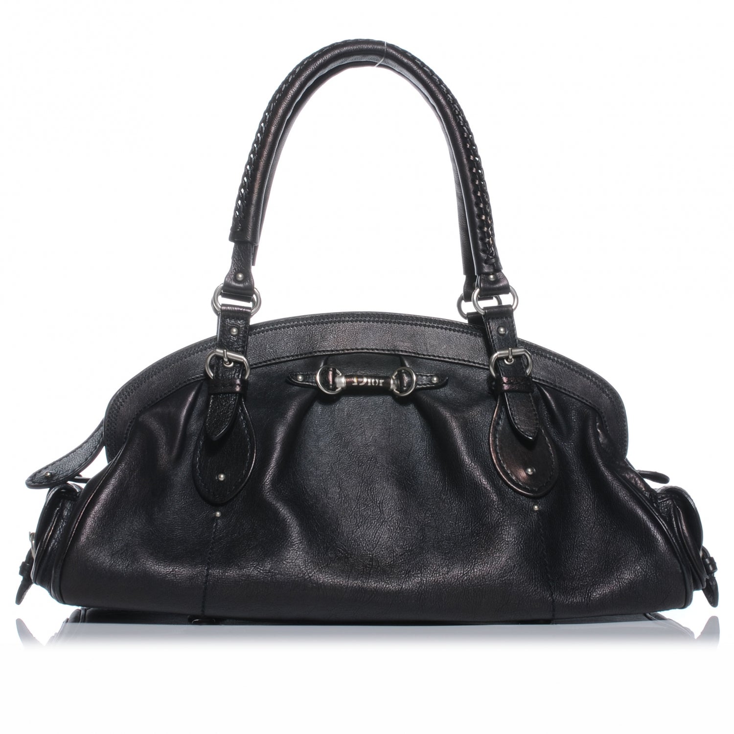 Christian Dior Leather My Dior Satchel Black 1 of 8