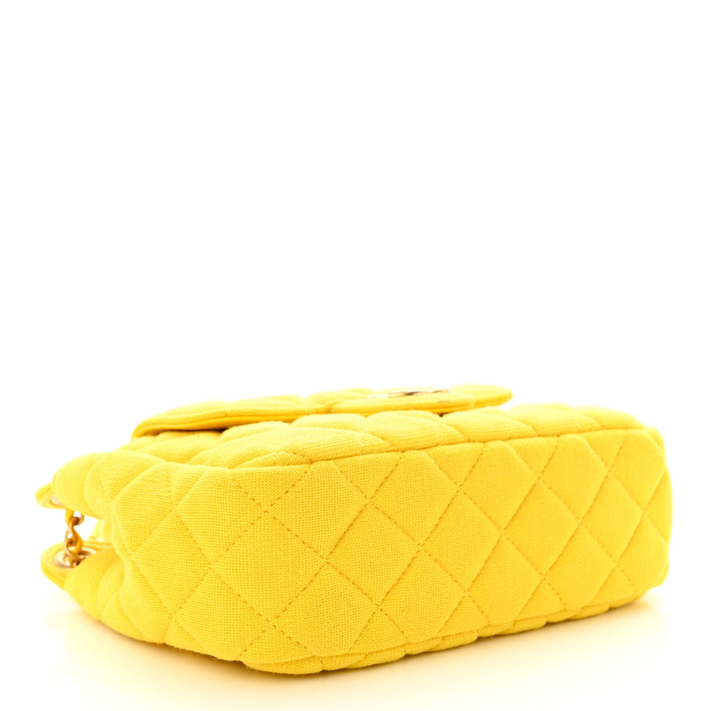 Jersey Quilted Small Wavy CC Hobo Yellow